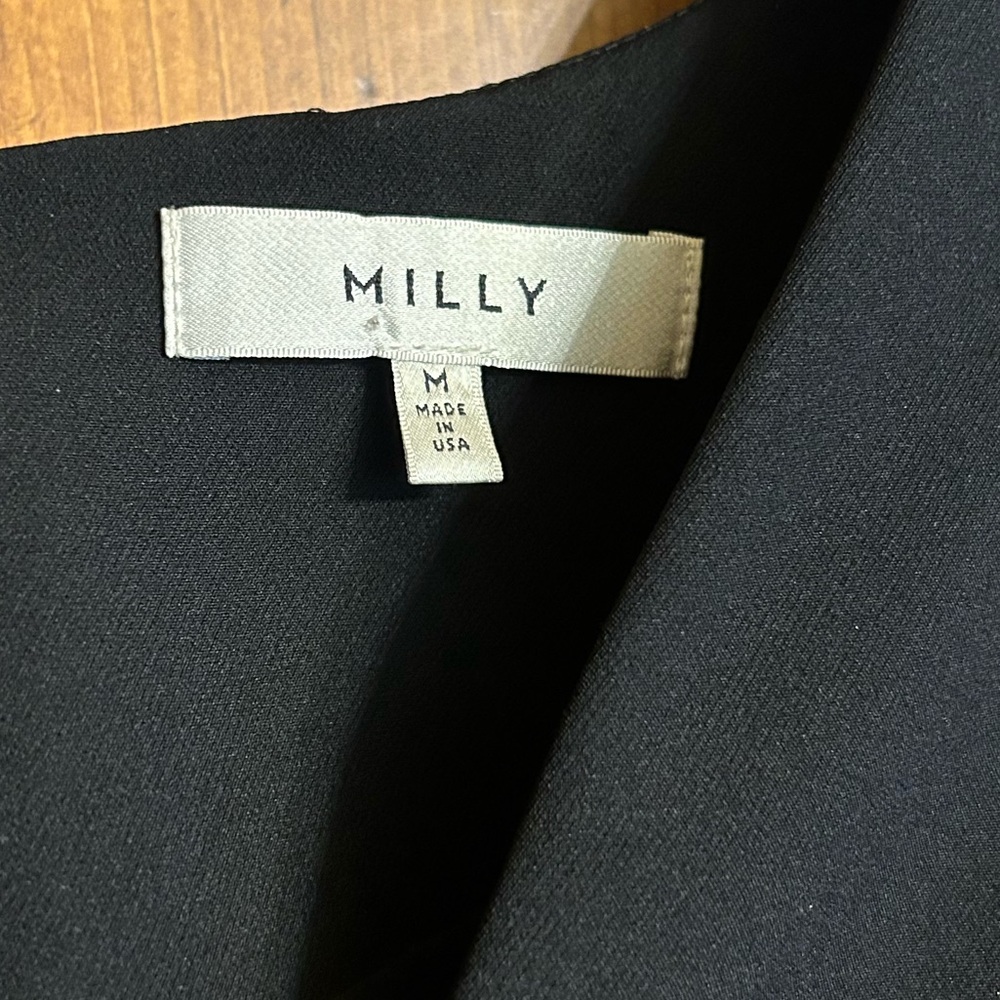Milly Cascade Beetle Black Crop Top Size Medium - Picture 7 of 10
